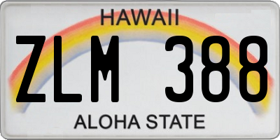 HI license plate ZLM388