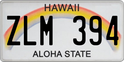 HI license plate ZLM394