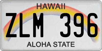 HI license plate ZLM396