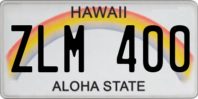 HI license plate ZLM400