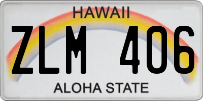 HI license plate ZLM406