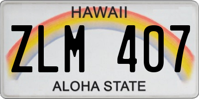 HI license plate ZLM407