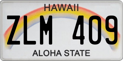 HI license plate ZLM409
