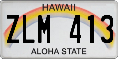 HI license plate ZLM413
