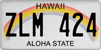 HI license plate ZLM424