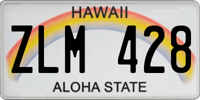 HI license plate ZLM428