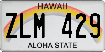 HI license plate ZLM429