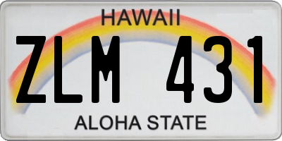 HI license plate ZLM431
