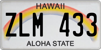 HI license plate ZLM433