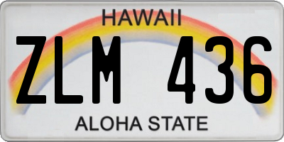 HI license plate ZLM436