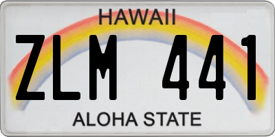 HI license plate ZLM441