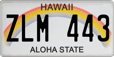 HI license plate ZLM443