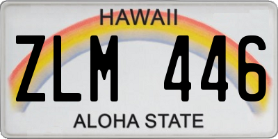HI license plate ZLM446