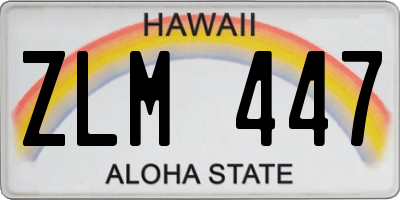 HI license plate ZLM447
