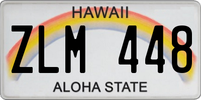 HI license plate ZLM448