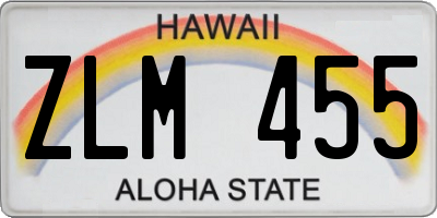 HI license plate ZLM455