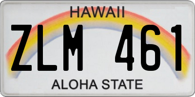 HI license plate ZLM461