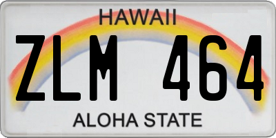 HI license plate ZLM464