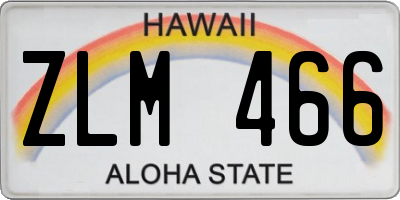 HI license plate ZLM466