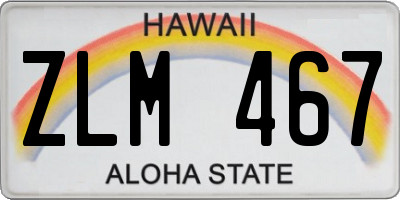 HI license plate ZLM467