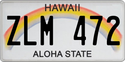 HI license plate ZLM472