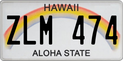 HI license plate ZLM474