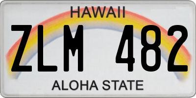 HI license plate ZLM482