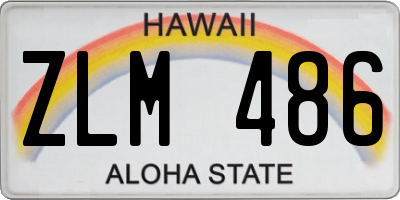 HI license plate ZLM486