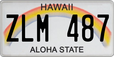 HI license plate ZLM487