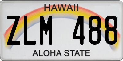 HI license plate ZLM488