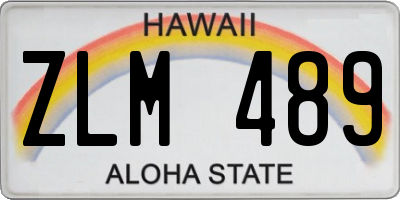 HI license plate ZLM489