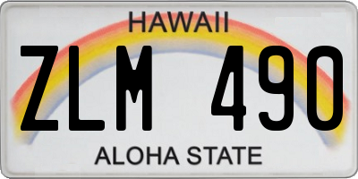 HI license plate ZLM490