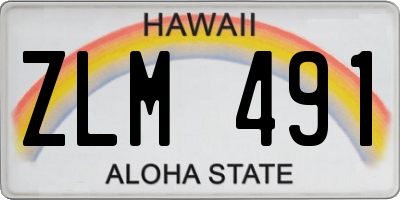 HI license plate ZLM491