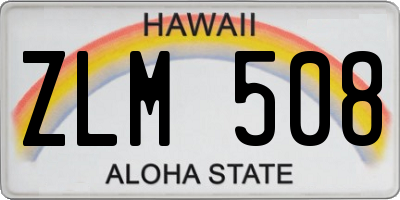HI license plate ZLM508