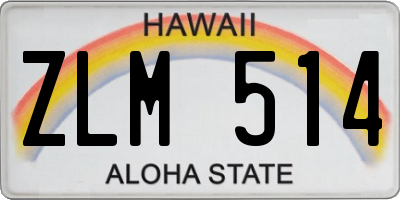 HI license plate ZLM514