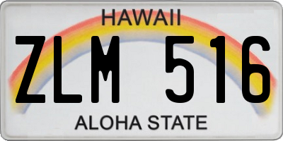 HI license plate ZLM516
