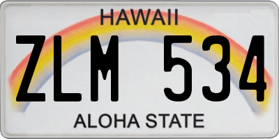 HI license plate ZLM534