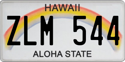 HI license plate ZLM544