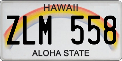 HI license plate ZLM558