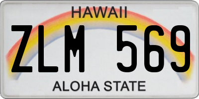 HI license plate ZLM569