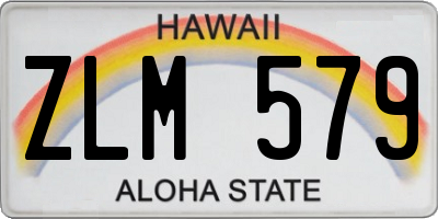 HI license plate ZLM579