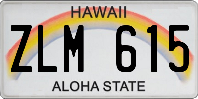 HI license plate ZLM615