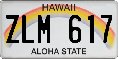 HI license plate ZLM617