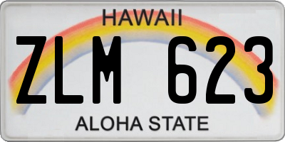 HI license plate ZLM623