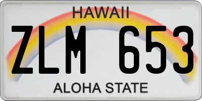 HI license plate ZLM653