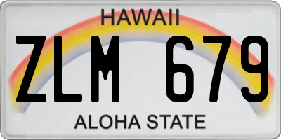 HI license plate ZLM679