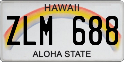 HI license plate ZLM688