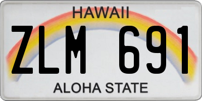 HI license plate ZLM691