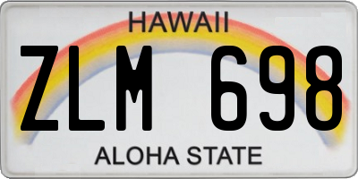 HI license plate ZLM698