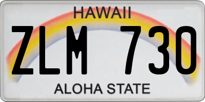 HI license plate ZLM730